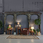 Старинная индийская резная арка из тика Antique Indian Carved Arch варинант исполнения - 3 | Loft Concept в Ростове-на-Дону
