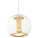 Подвесной светильник со стеклянным плафоном Inner Gleam Globe gold  варинант исполнения - 2 | Loft Concept в Ростове-на-Дону