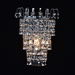 Бра настенное цвета хром с прозрачными квадратными хрустальными подвесками Crystal Regena варинант исполнения - 2 | Loft Concept в Ростове-на-Дону
