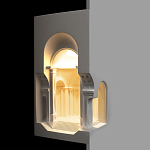 Встраиваемый в стену гипсовый светильник под покраску с арками и рельефными колоннами Antiquity Athena варинант исполнения - 1 | Loft Concept в Ростове-на-Дону