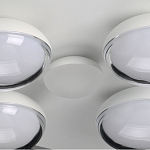 Потолочный светильник овальной формы белого цвета с 7-ю лампами Lunar Pebbles варинант исполнения - 11 | Loft Concept в Ростове-на-Дону