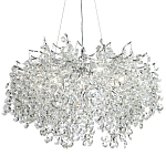 Люстра с хрустальными подвесками на металлических ветках Fairytree Light Silver Chandelier 14 варинант исполнения - 1 | Loft Concept в Ростове-на-Дону
