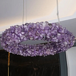 Люстра кргулая из фиолетового хрустального камня Purple Diamond варинант исполнения - 3 | Loft Concept в Ростове-на-Дону