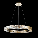 Люстра золотая в форме кольца с мозаичным хрустальным оформлением Sparks of Crystal варинант исполнения - 3 | Loft Concept в Ростове-на-Дону