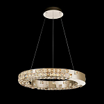 Люстра золотая в форме кольца с мозаичным хрустальным оформлением Sparks of Crystal варинант исполнения - 1 | Loft Concept в Ростове-на-Дону