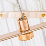 Люстра подвесная круглая с прозрачными хрустальными трубками и золотистым каркасом Диаметр 44 см Hexagon Tube Light варинант исполнения - 4 | Loft Concept в Ростове-на-Дону