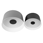 Потолочный светильник с 2-мя цилиндрическими абажурами серого и черного цвета Urban Dome варинант исполнения - 1 | Loft Concept в Ростове-на-Дону