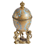 Шкатулка на величественных львах из фарфора с бронзовыми элементами Eden Garden варинант исполнения - 1 | Loft Concept в Ростове-на-Дону