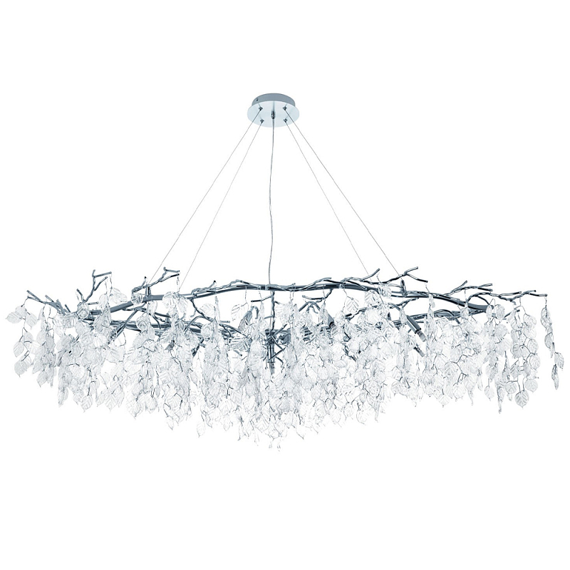        Fairytree Leaves Linear Silver Chandelier    -- | Loft Concept 