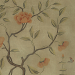 Обои ручная роспись Gustavian Tree of Life Special Colourway on brown Williamsburg варинант исполнения - 1 | Loft Concept в Ростове-на-Дону