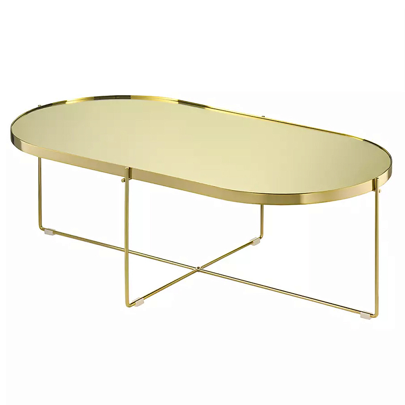 Кофейный столик овальный золотой Modern Mirror Gold Table Золотой в Ростове-на-Дону | Loft Concept 