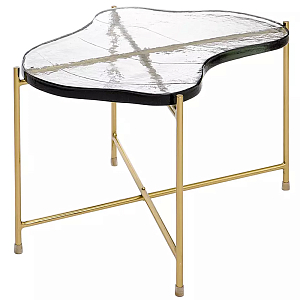 Журнальный столик с изогнутой стеклянной столешницей Curved Glass Table Top