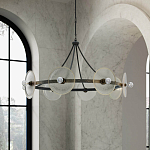 Люстра круглая с литыми стеклянными дисками Olympe Glass Chandelier варинант исполнения - 5 | Loft Concept в Ростове-на-Дону