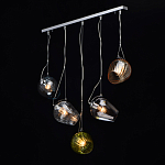 Люстра линейная с 5-ю разноцветными стеклянными плафонами Kaleido варинант исполнения - 3 | Loft Concept в Ростове-на-Дону