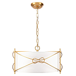 Люстра в форме цилиндра с белым тканевым абажуром Simple Knot варинант исполнения - 1 | Loft Concept в Ростове-на-Дону