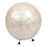 Настольная лампа из перламутра на металлическом каркасе Indonesian Egg варинант исполнения - 1 | Loft Concept в Ростове-на-Дону