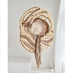 Овальный Современный Гобелен Абстракция в бежевых тонах Shallow варинант исполнения - 4 | Loft Concept в Ростове-на-Дону