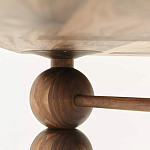 Обеденный стол деревянный с круглыми декоративными элементами на ножках Koko варинант исполнения - 3 | Loft Concept в Ростове-на-Дону