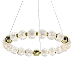 Люстра подвесная кольцевая с прозрачными рифлеными шарообразными плафонами Crystal Globule варинант исполнения - 1 | Loft Concept в Ростове-на-Дону