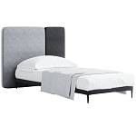 Кровать с большим мягким изголовьем Unity Grey Bed варинант исполнения - 3 | Loft Concept в Ростове-на-Дону