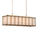 Люстра прямоугольная с каркасом золотого цвета Soft Glow Lamps варинант исполнения - 2 | Loft Concept в Ростове-на-Дону