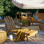 Садовая скамья из массива акации Ruth Wooden Bench варинант исполнения - 3 | Loft Concept в Ростове-на-Дону