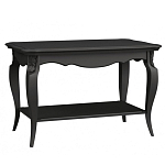 Стол журнальный черный из массива бука с полкой в стиле прованс Black Provence варинант исполнения - 1 | Loft Concept в Ростове-на-Дону