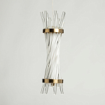 Подвесной светильник с цилиндром из прозрачных стеклянных трубок Nembus варинант исполнения - 5 | Loft Concept в Ростове-на-Дону