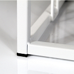 Пуф квадратный фиолетовый велюр на белом металлическом основании Celeste Purple варинант исполнения - 4 | Loft Concept в Ростове-на-Дону