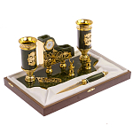 Настольный письменный набор из нефрита с ножом для бумаг в подарочной коробке Maecenas варинант исполнения - 3 | Loft Concept в Ростове-на-Дону