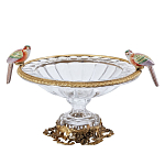 Чаша стеклянная с фигурками разноцветных попугаев на ободке 41 Eden Garden варинант исполнения - 1 | Loft Concept в Ростове-на-Дону