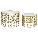 Набор из двух столов из металла Brass Symphony Moon варинант исполнения - 2 | Loft Concept в Ростове-на-Дону