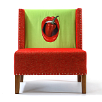 FUN Armchair "Chili Pepper" Red Дизайнерское кресло с цветным принтом варинант исполнения - 1 | Loft Concept в Ростове-на-Дону