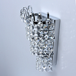 Бра настенное цвета хром с прозрачными квадратными хрустальными подвесками Crystal Regena варинант исполнения - 4 | Loft Concept в Ростове-на-Дону