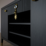 Комод-буфет Elsa Dreams Black с открытыми полками   варинант исполнения - 7 | Loft Concept в Ростове-на-Дону