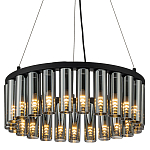 Люстра со стеклянными цилиндрическими плафонами Luminous Cylinders Smoky Round варинант исполнения - 1 | Loft Concept в Ростове-на-Дону