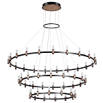 Люстра подвесная с тремя круглыми ярусами и цилиндрическими плафонами Arnaut Light варинант исполнения - 2 | Loft Concept в Ростове-на-Дону