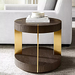 Дизайнерский журнальный стол круглый на 4-х ножках с подстольем Hufok варинант исполнения - 1 | Loft Concept в Ростове-на-Дону