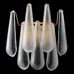 Бра с подвесками из рифленного стекла в форме капель Textured Glass варинант исполнения - 3 | Loft Concept в Ростове-на-Дону