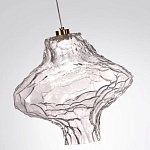 Подвесной светильник с плафоном из фактурного прозрачного стекла Light Ensemble варинант исполнения - 9 | Loft Concept в Ростове-на-Дону