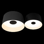 Потолочный светильник с 2-мя цилиндрическими абажурами серого и черного цвета Urban Dome варинант исполнения - 2 | Loft Concept в Ростове-на-Дону