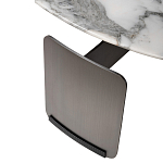 Столик журнальный с круглой мраморной столешницей на трех опорах Marble Stone Drawing варинант исполнения - 7 | Loft Concept в Ростове-на-Дону