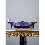 Чаша темно-синего цвета из фарфора с бронзовыми фигурками белок Eden Garden porcelain and bronze варинант исполнения - 1 | Loft Concept в Ростове-на-Дону