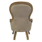 Кресло с мягкой обивкой из коричневого велюра на 4-х деревянных ножках Evelyn Classical Armchair варинант исполнения - 2 | Loft Concept в Ростове-на-Дону