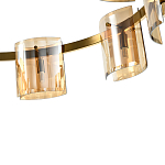 Люстра светодиодная с 8-ю цилиндрическими плафонами янтарного цвета из стекла и стали Andrea Сhandelier Amber варинант исполнения - 3 | Loft Concept в Ростове-на-Дону