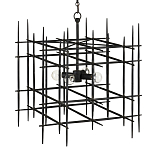 Люстра черная квадратной остроконечной формы Black Square варинант исполнения - 2 | Loft Concept в Ростове-на-Дону