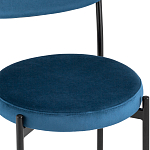 Стул с круглым сиденьем на металлическом основании ALFIE CHAIR Blue варинант исполнения - 6 | Loft Concept в Ростове-на-Дону