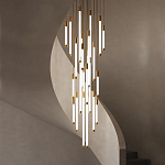 Люстра в современном стиле с 30-ю каскадными светодиодными лампами Golden LED Rain варинант исполнения - 1 | Loft Concept в Ростове-на-Дону