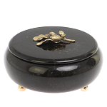 Шкатулка круглая из натурального камня змеевик Stone Casket варинант исполнения - 2 | Loft Concept в Ростове-на-Дону