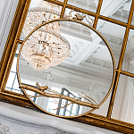 Зеркало настенное в раме золотого цвета с декором птица на ветке Mirror Portal варинант исполнения - 2 | Loft Concept в Ростове-на-Дону